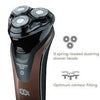 Rotary Shaver. 3 spring loaded dual-ring shaver head. Additional 2-in-1 beard styler - HR 8000